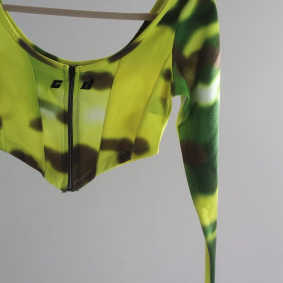 Criminal Damage London Long Sleeve Crop Top Size 6 - Picture 5 of 10